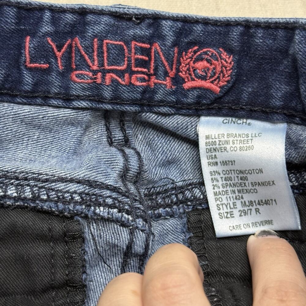 Cinch Jeans Womens 29/7R Lynden Boot Cut Western Rodeo Dark Wash - Picture 4 of 12